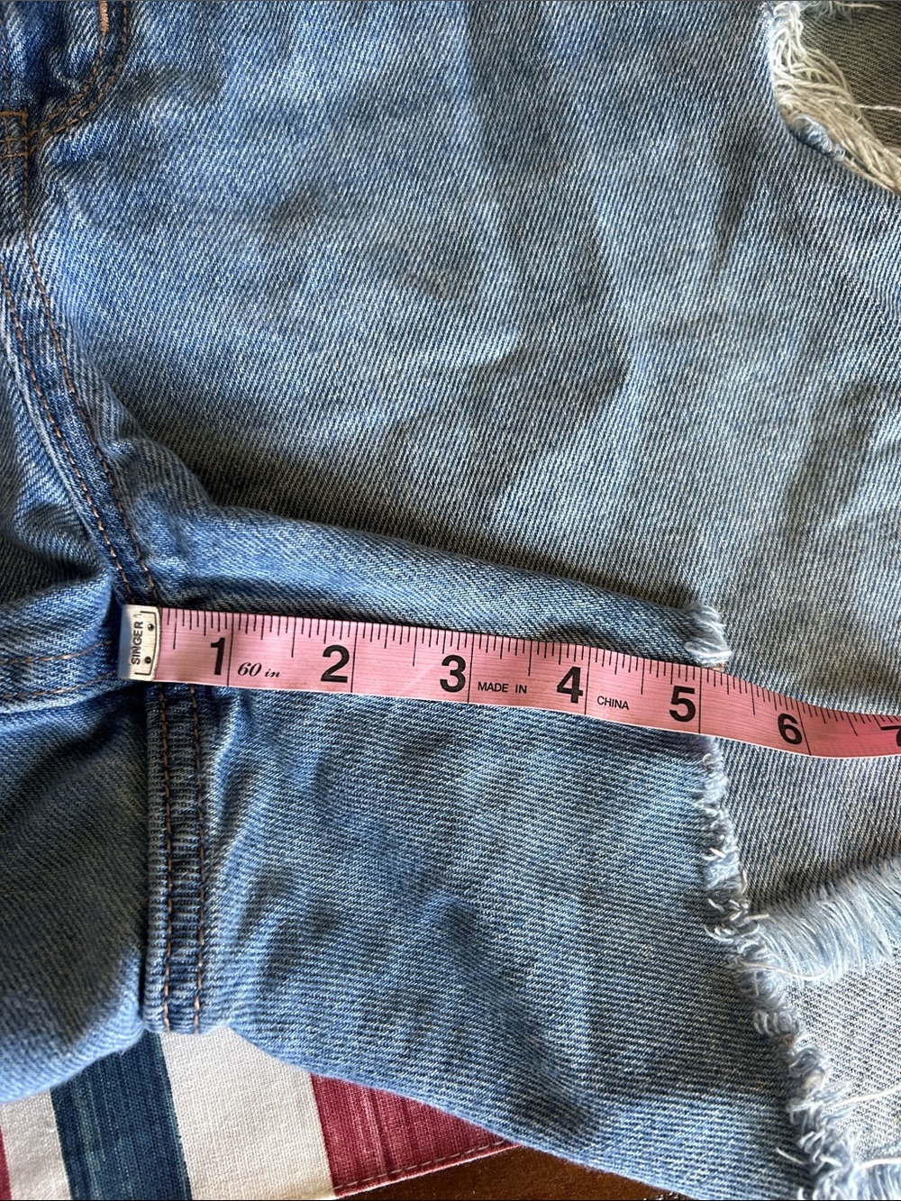 Old navy Distressed High-Rise Denim Shorts - Light Blue sz18 - Picture 8 of 10